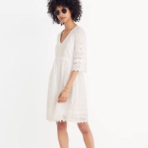 NWT Madewell White eyelet Dress Size 10